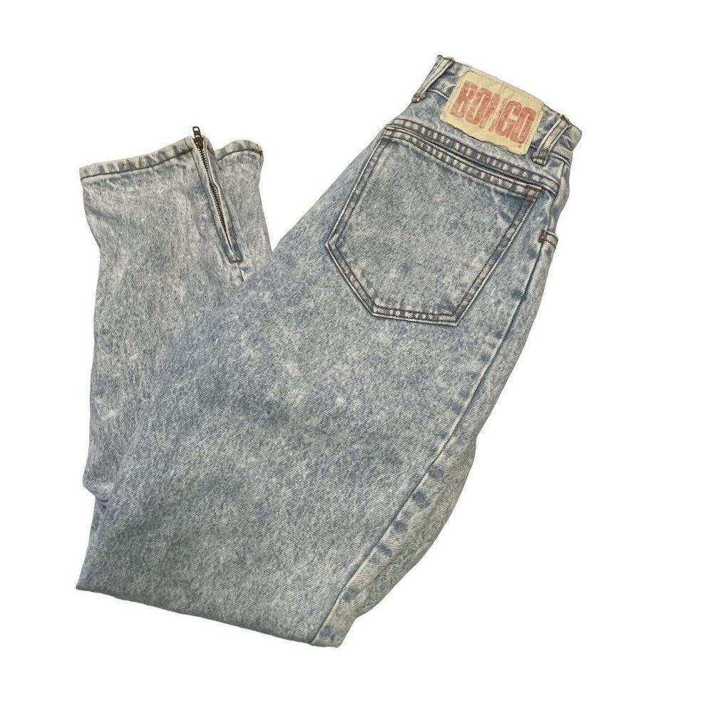 Vtg Bongo Gene Montesano High Waist Mom Jeans Size 11 Tapered Leg Ankle Zipper
